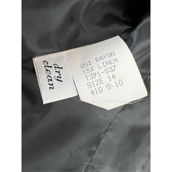 ‎Vintage Pendleton Country Sophisticated Black Button Blazer Size 14 - Picture 5 of 9
